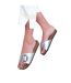 Womens/ladies sequoia buckle pu single strap sandals silver Where´s That From