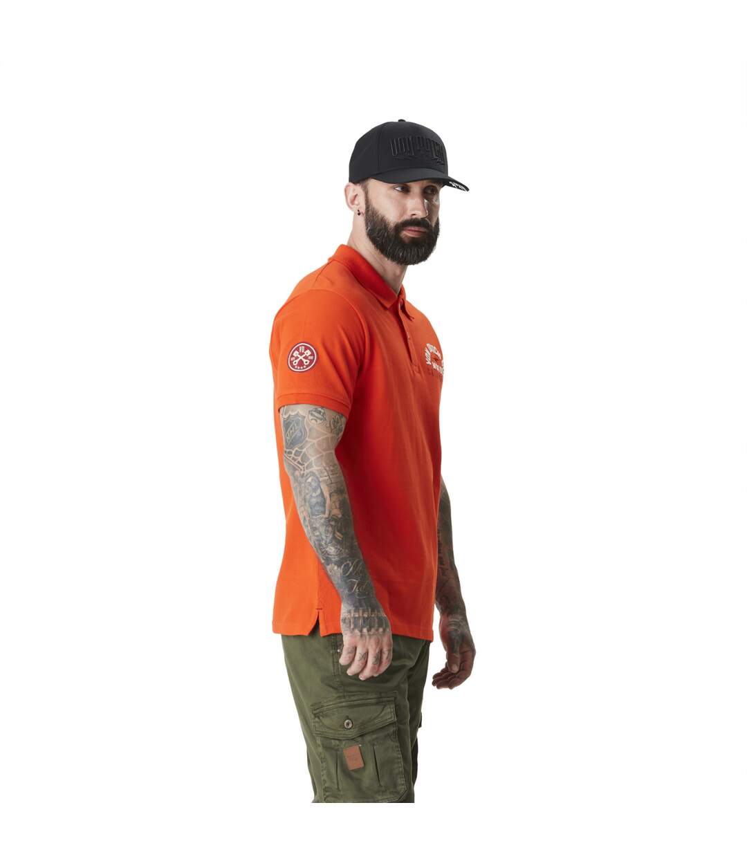 Polo homme avec logo et badges en coton Calif Vondutch-4