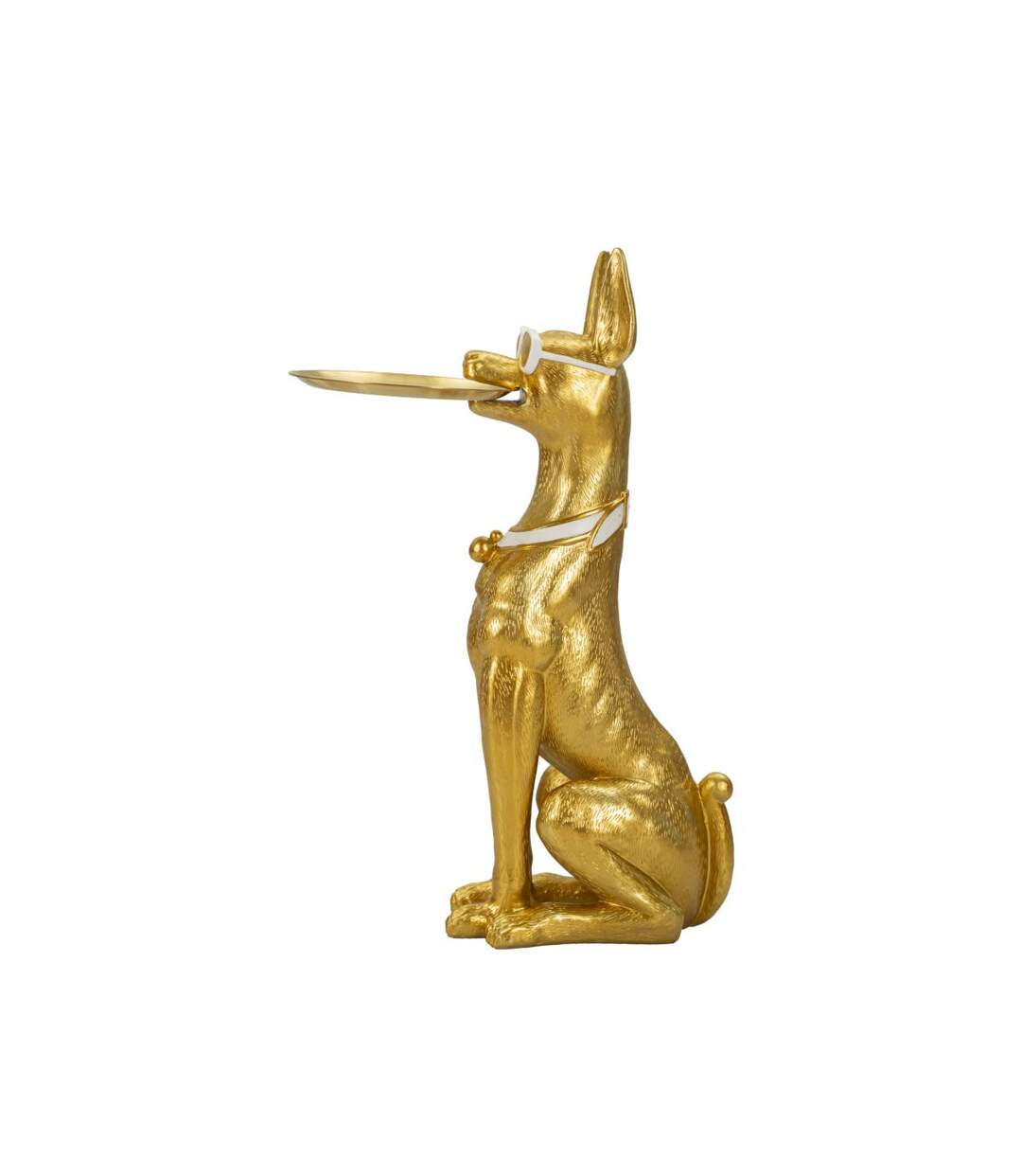 Vide-Poche Statue Chien Muscle 91cm Or-3