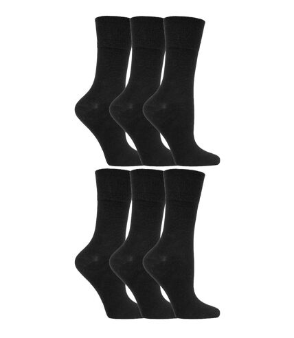 Gentle Grip - 6 Pairs of Ladies Diabetic Sock with Honey Comb Top and Hand linked Toe Seams