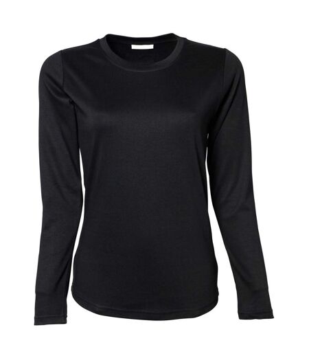 T-shirt À Manches Longues 100% Coton Femme Noir Tee Jays