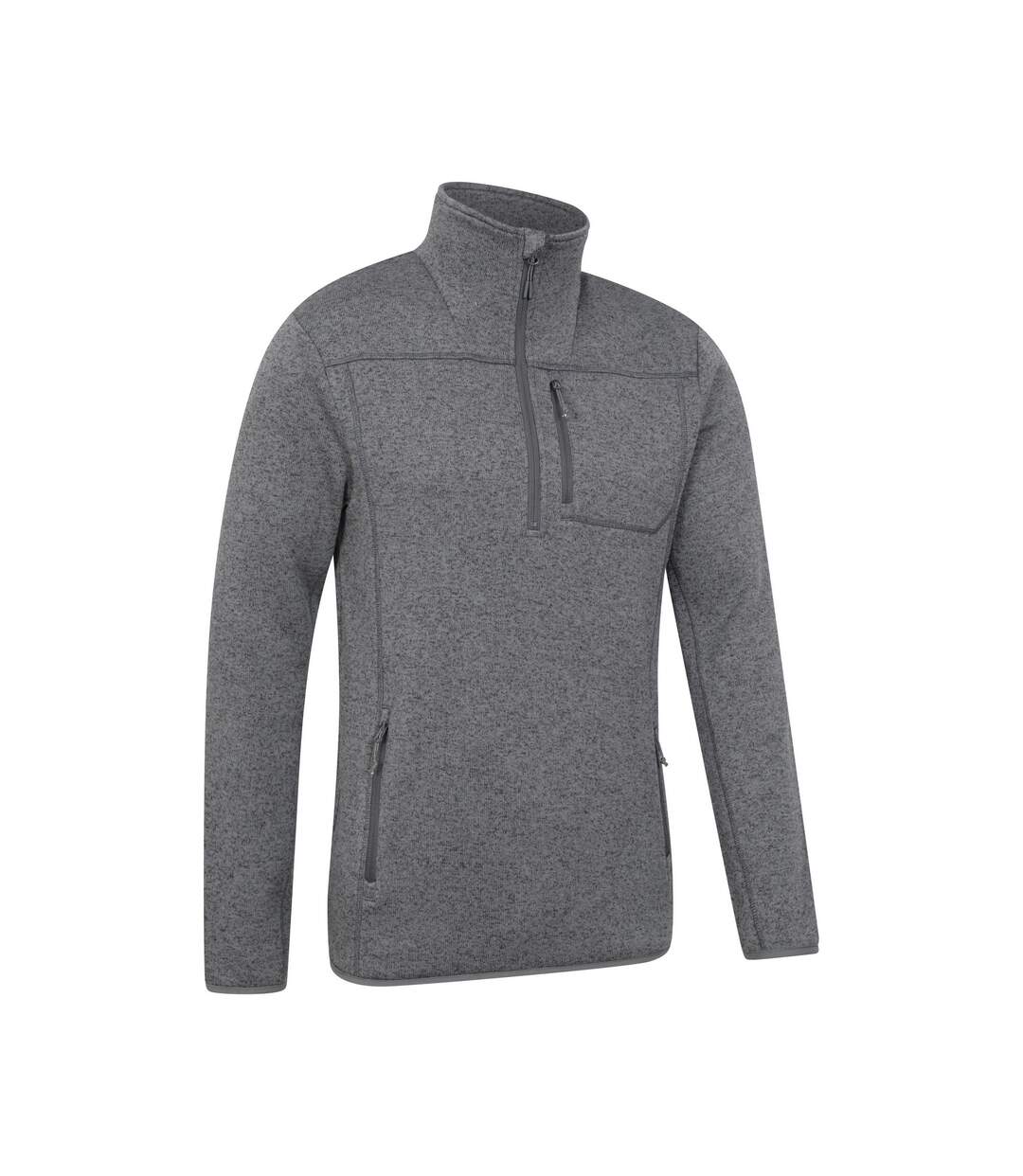 Mens helford half zip fleece top grey Mountain Warehouse