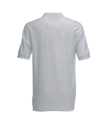 Fruit Of The Loom Mens 65/35 Heavyweight Pique Short Sleeve Polo Shirt (Heather Grey) - UTBC382