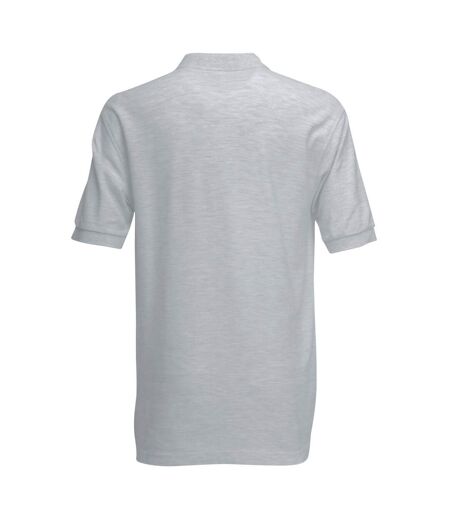 Fruit Of The Loom Mens 65/35 Heavyweight Pique Short Sleeve Polo Shirt (Heather Grey) - UTBC382