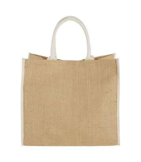 Sac En Jute The Large Mixte 40 X 20 X 35 Cm Marron Blanc Bullet