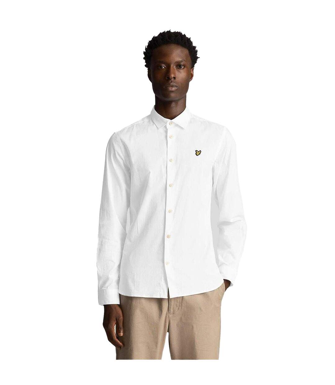 Mens Poplin Button-down Shirt White Lyle & Scott-1