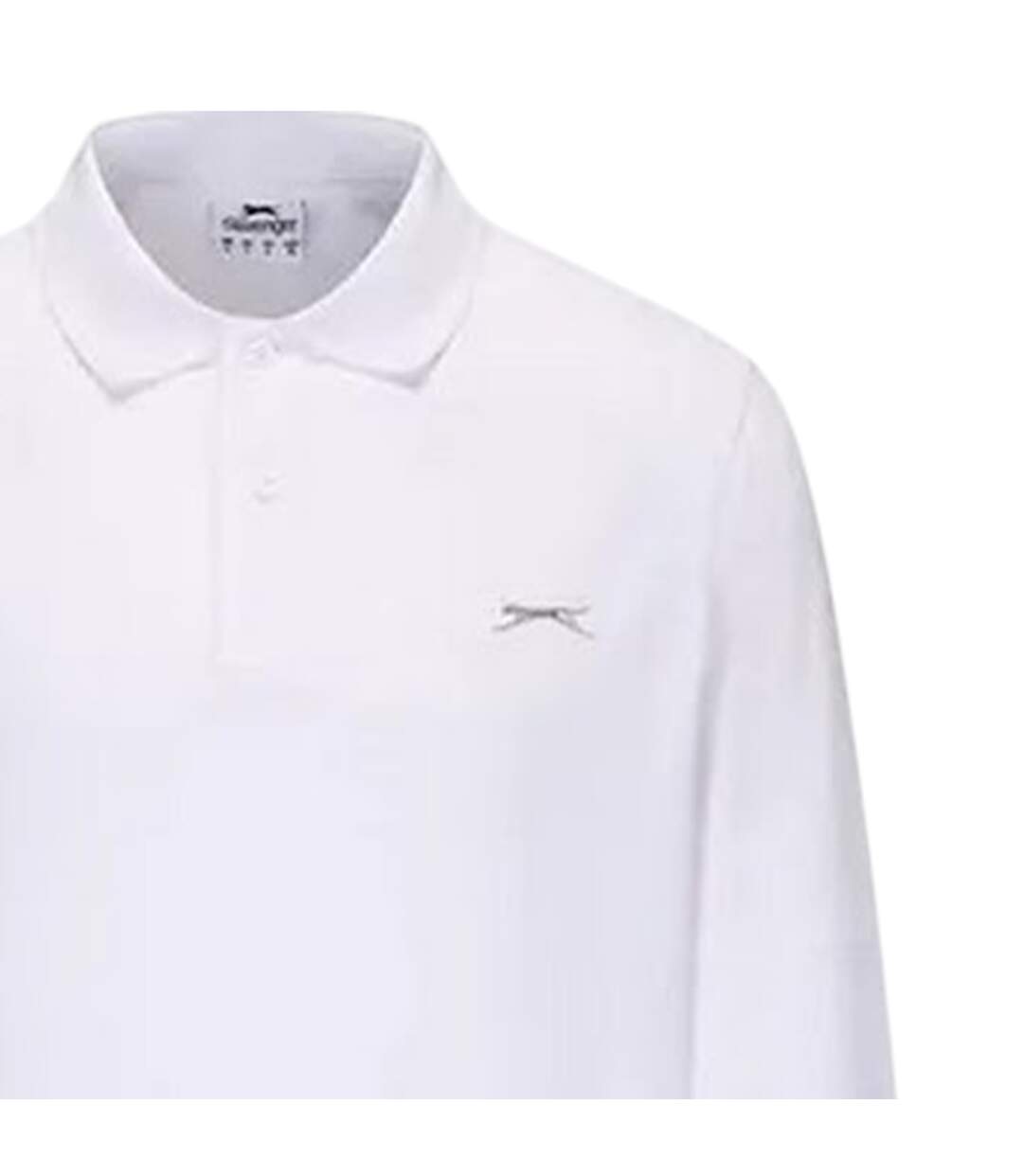 Polo De Cricket Manches Longues Motif/style Logo Homme Crème Slazenger-3