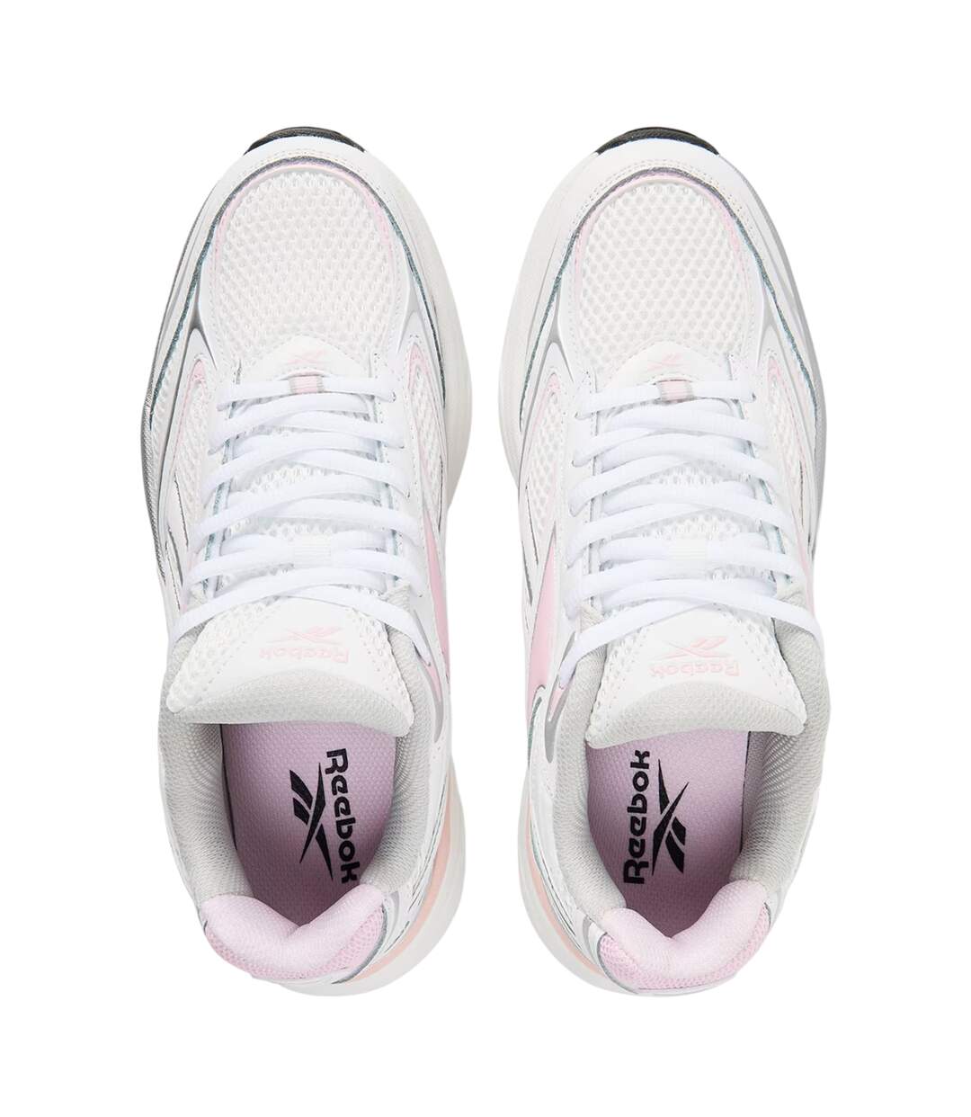 Womens/ladies Belwave Trainers White Silver Berry Reebok-3