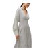 Robe Mi-longue Motif/style À Rayures Candice Femme Noir Crème French Connection-4