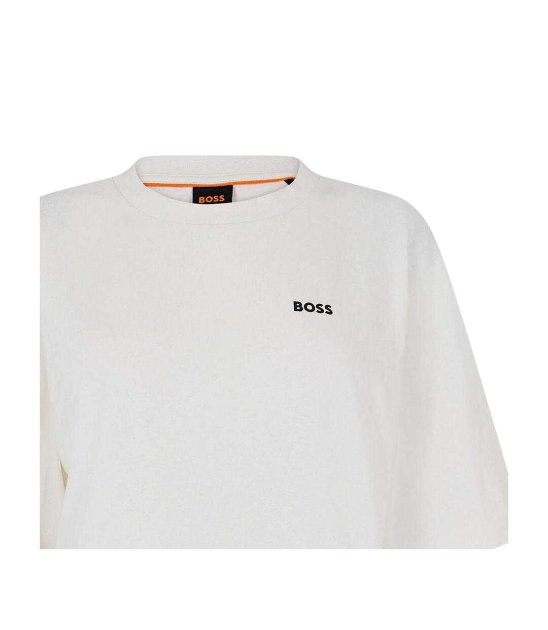T-shirt Motif/style Logo Brodé Homme Blanc Boss-3