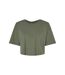 Bella + Canvas Womens/Ladies Jersey Crop T-Shirt (Military Green)