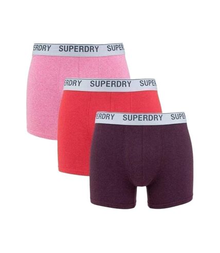 x3 Boxers Rose/Violet/Rose Homme Superdry M3110342A - S