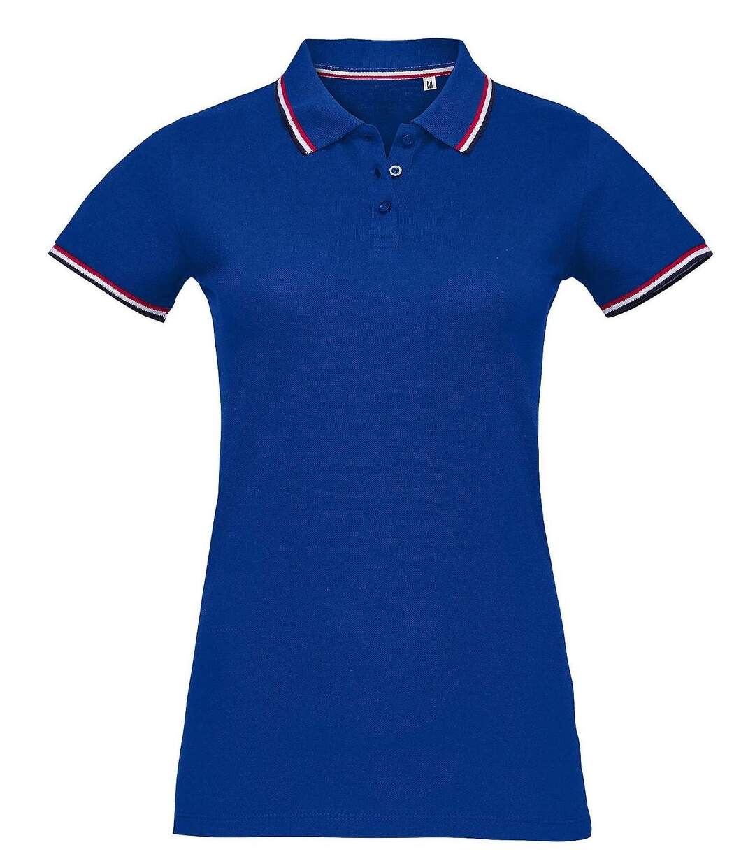 Polo homme liseret bleu blanc rouge - 02950 - bleu roi-1