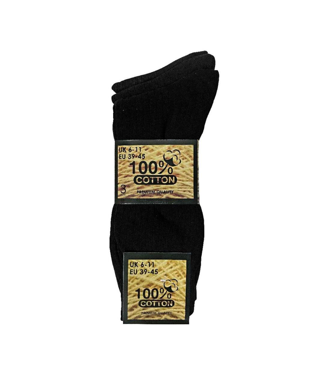 6 Pairs Mens Soft 100% Cotton Plain Coloured Socks-2