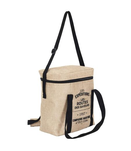 Lunch Bag Fraicheur Isotherme Effet Jute 30cm Beige
