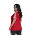 T-shirt Motif/style 3 Rayures Femme Rouge Adidas-3