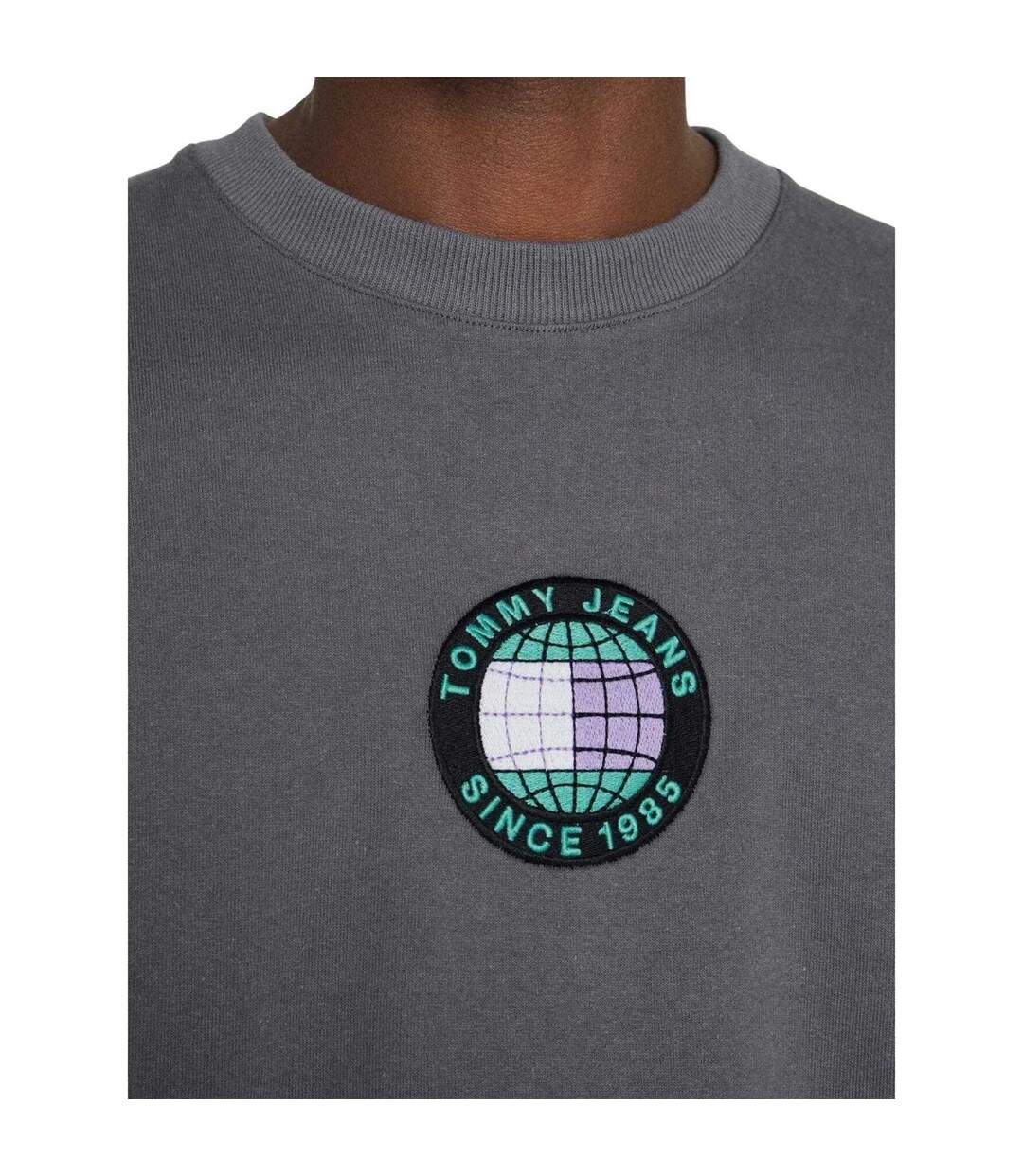 Sweat Motif/style Logo Brodé Homme Gris Foncé Tommy Jeans-3