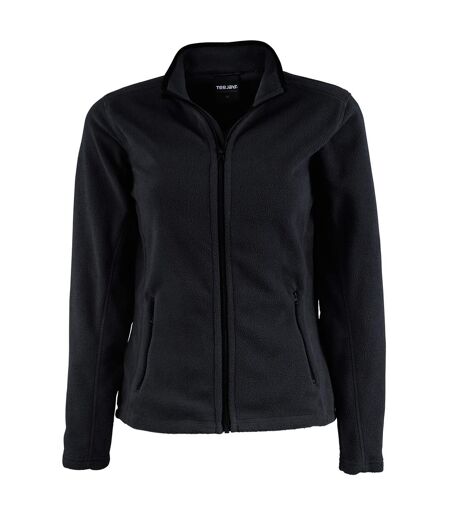 Tee Jays Womens/Ladies Full Zip Active Lightweight Fleece Jacket (Black)
