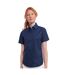 Russell Collection Womens/Ladies Oxford Short-Sleeved Shirt (Bright Navy)