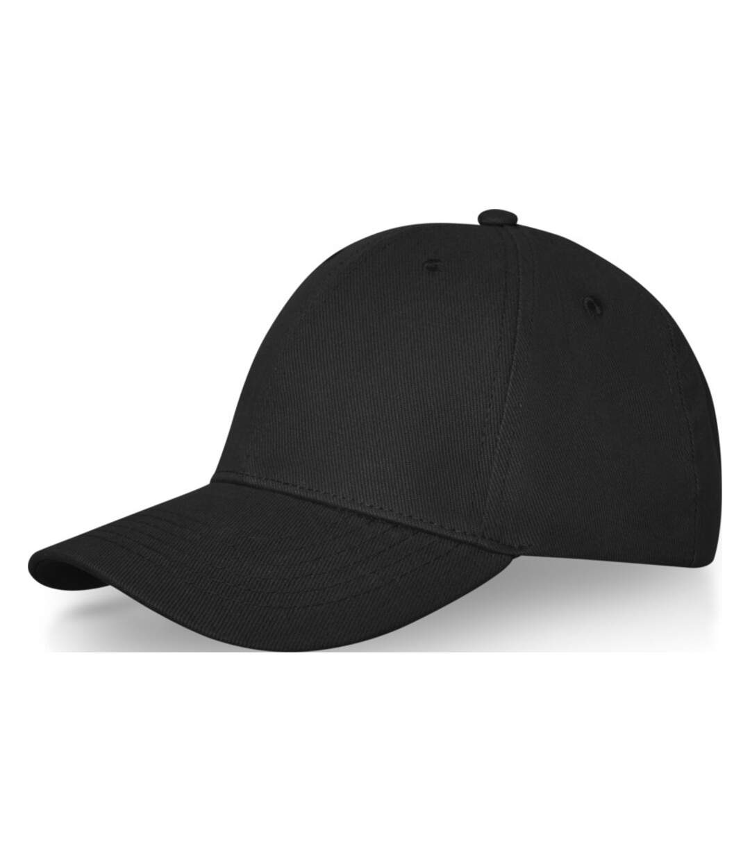 Unisex adult davis 6 panel cap solid black Elevate-3