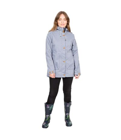 Veste Imperméable Offshore Femme Bleu Marine Blanc Trespass
