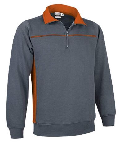 Sweat bicolore - Homme - réf THUNDER - gris et orange