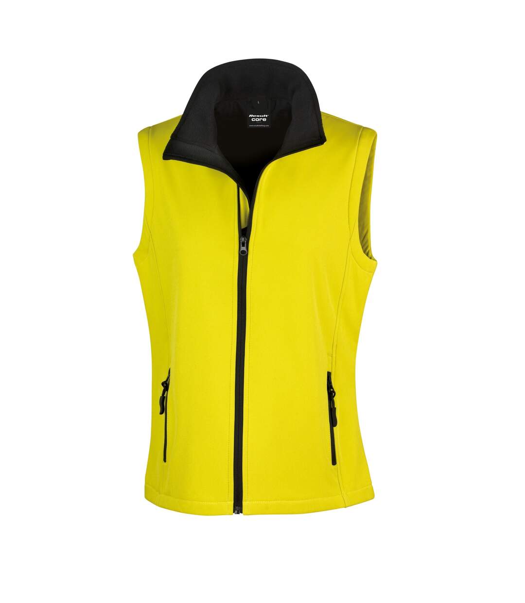 Result Core Womens/Ladies Printable Softshell Bodywarmer (Yellow / Black) - UTRW3698