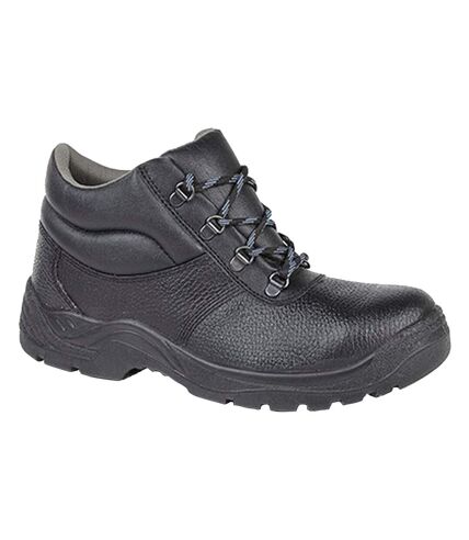 Grafters Mens Padded Collar D-Ring Chukka Safety Boots (Black) - UTDF1242