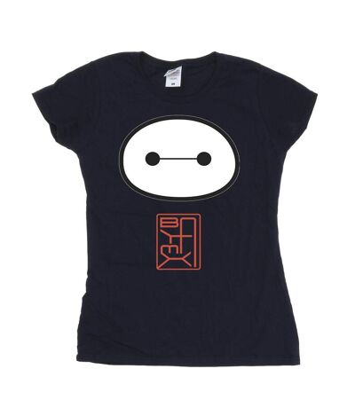 Disney - T-shirt BIG HERO BAYMAX ICON - Femme (Bleu marine) - UTBI13179
