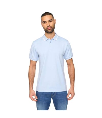 Mens elverton polo shirt mid blue Bewley & Ritch