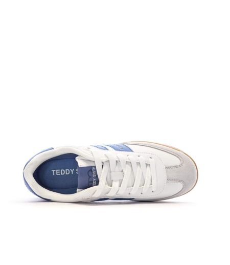 Baskets blanches/bleu femme teddy smith 120131