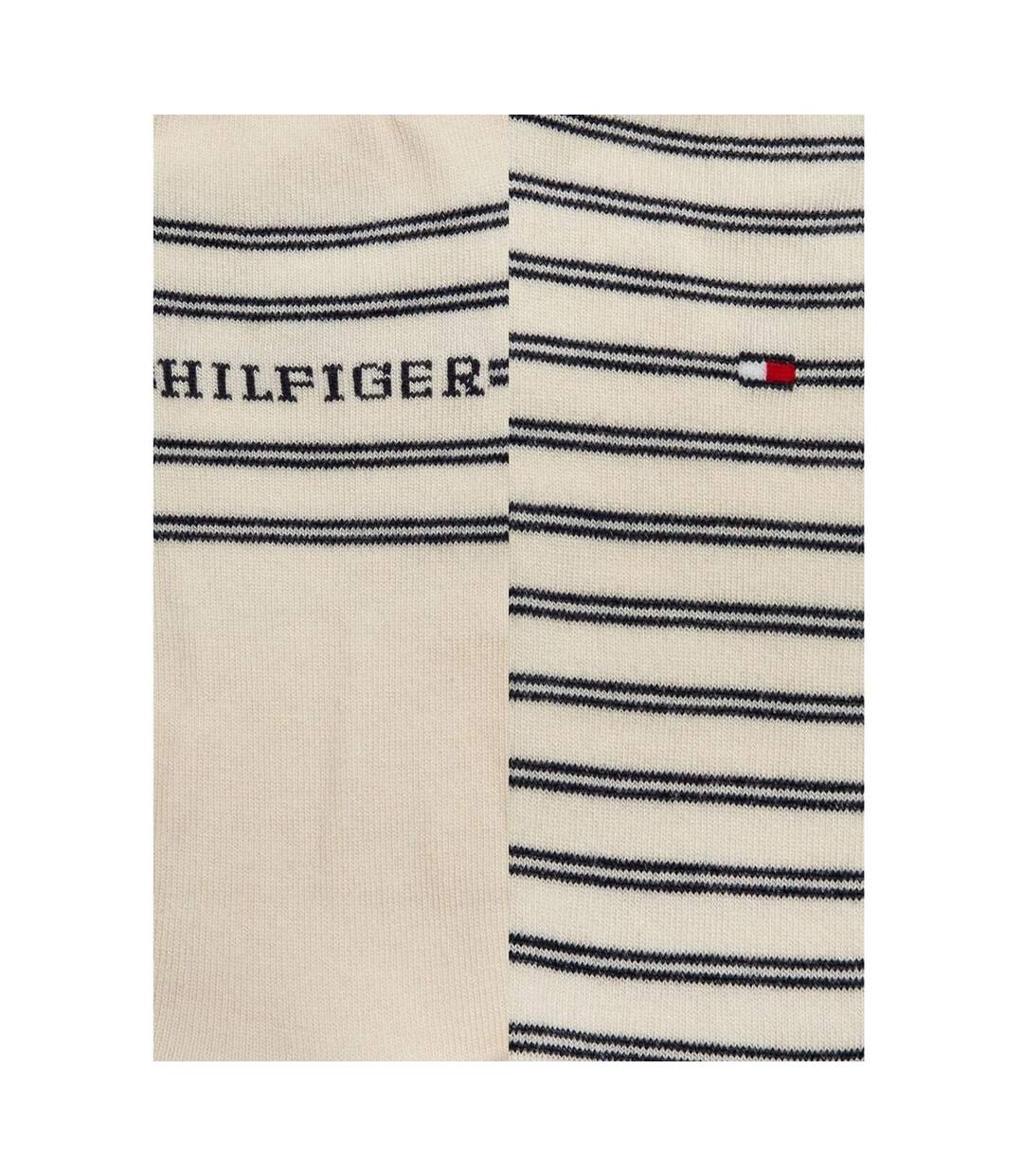 Chaussettes Motif/style Rayé Femme Crème Tommy Hilfiger-3