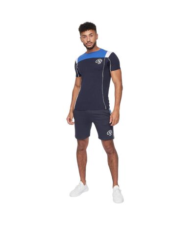 Mens Rentrays T-shirt & Shorts Set Navy Crosshatch