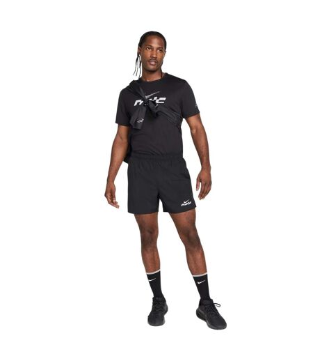 T-shirt Motif/style Swoosh Miler Homme Noir Réfléchissant Nike