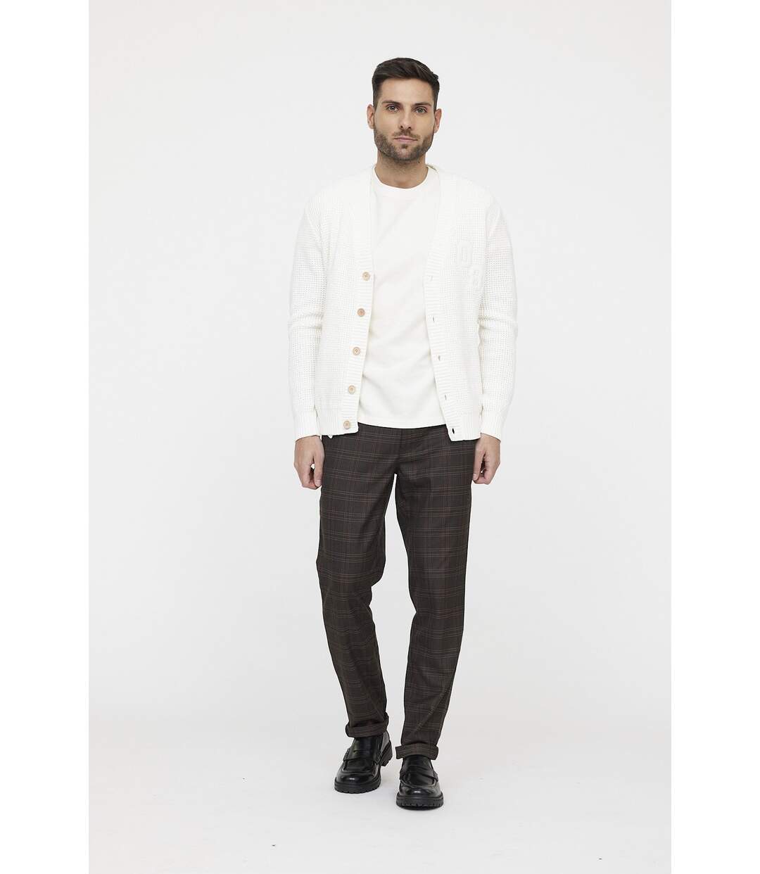 Pantalon GLANCE Check brown-5