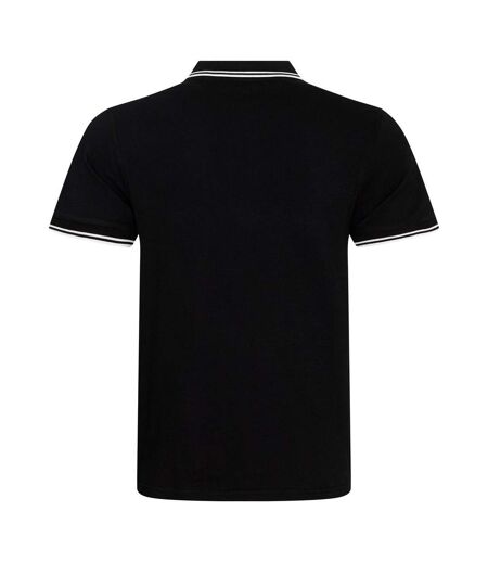 Polo homme noir / blanc AWDis