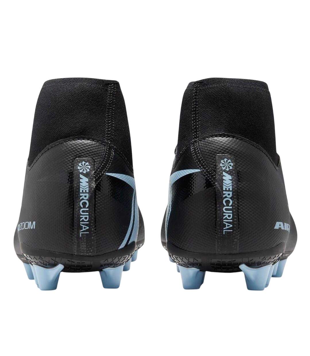 Mens Mercurial Superfly 10 Academy Leather Artificial Ground Football Boots Black Blue Nike-2