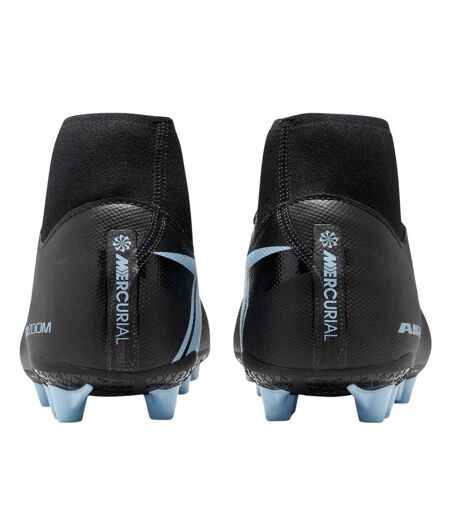 Mens Mercurial Superfly 10 Academy Leather Artificial Ground Football Boots Black Blue Nike
