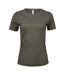 T-shirt À Manches Courtes 100% Coton Femme Vert Foncé Tee Jays-1