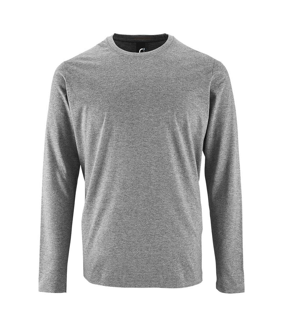 T-shirt manches longues imperial homme gris chiné SOLS