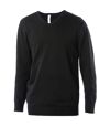 Kariban Mens V-Neck Long Sleeve Jumper / Knitwear (Black) - UTRW2714