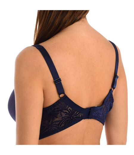 Microfiber bra with underwire and padding for women, CANDELA model. Enhancement, support and daily comfort.