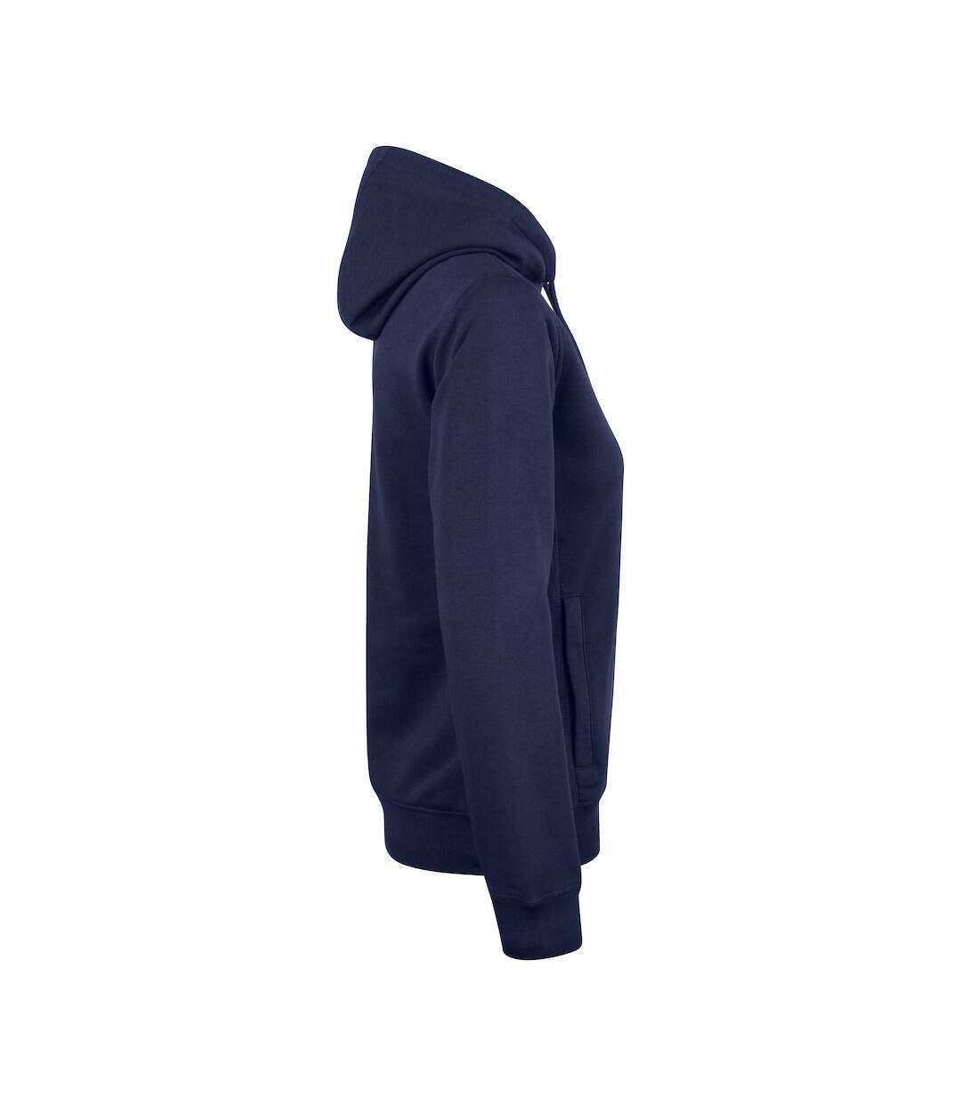 Sweat À Capuche Premium Femme Bleu Marine Foncé Clique-4