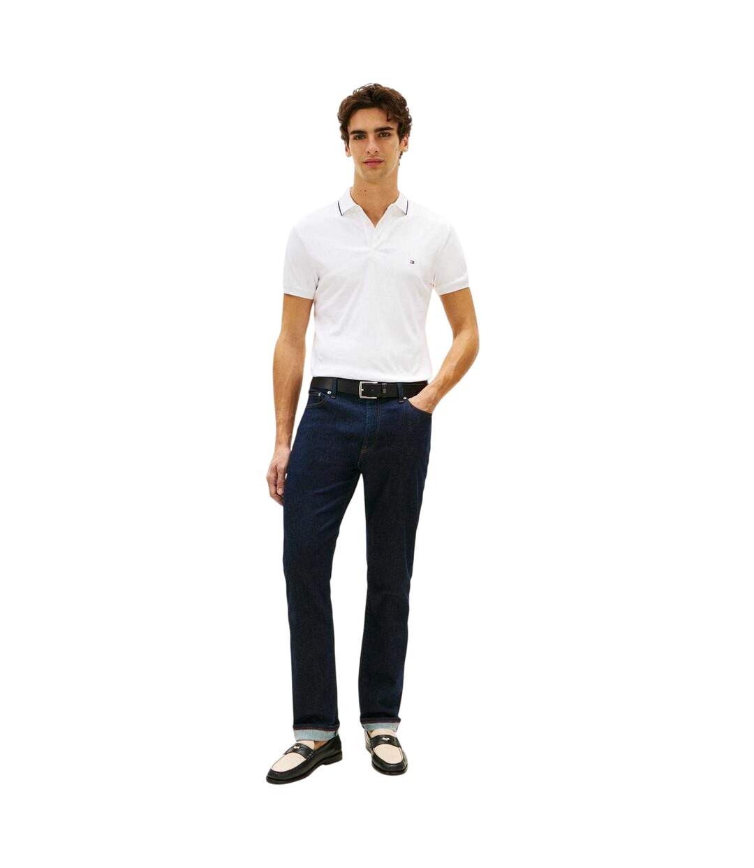 Polo Homme Blanc Tommy Hilfiger-4