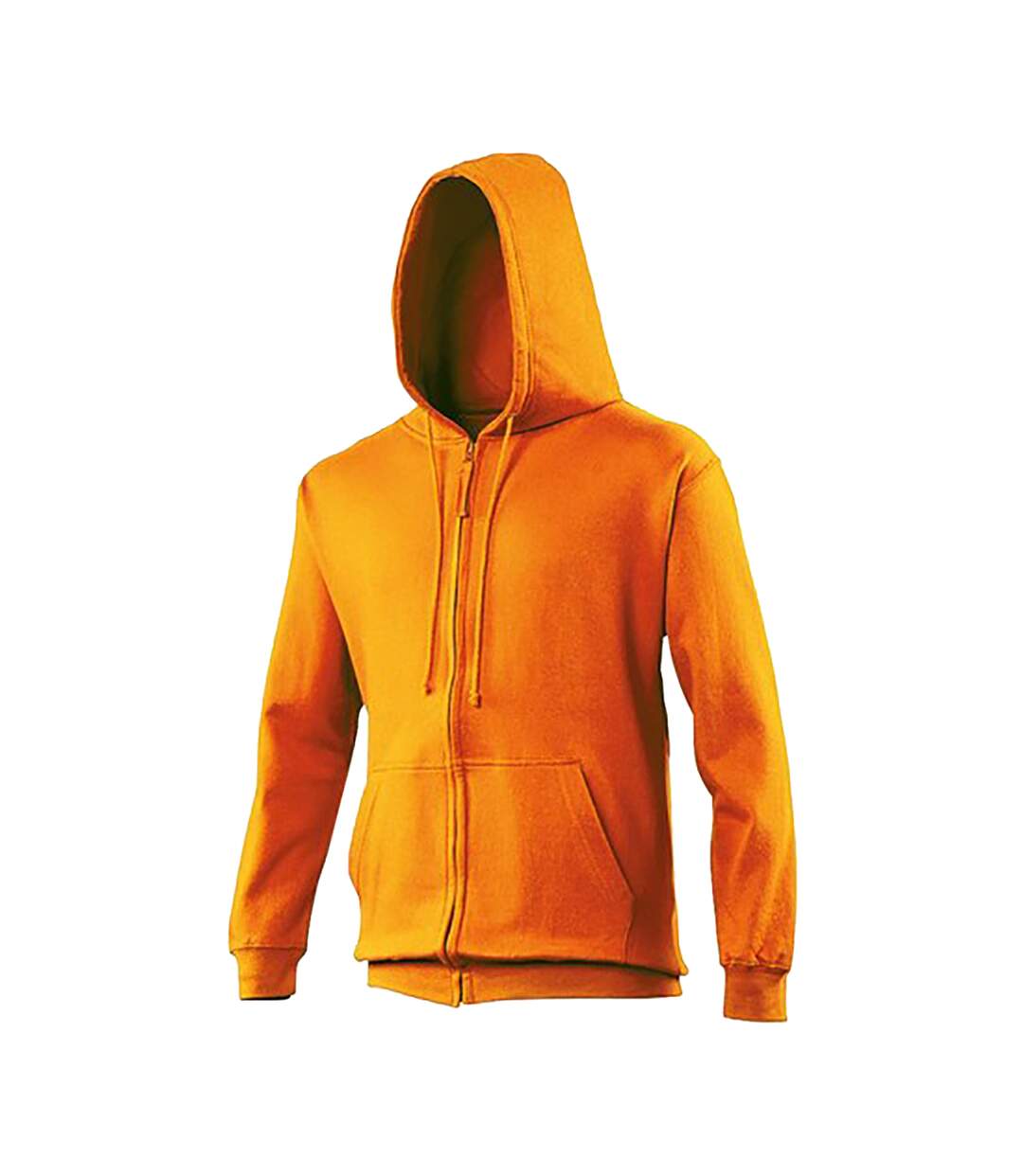 Sweatshirt à capuche et fermeture zippée homme moutarde Awdis-3