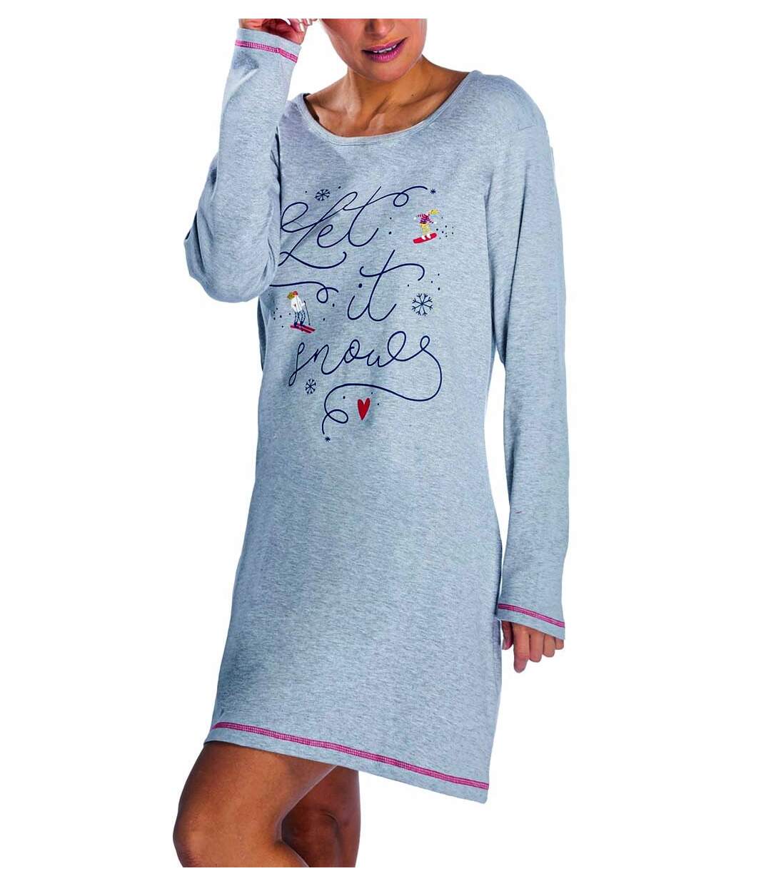 Pyjama COTON MELISSA BROWN ALPES LIQUETTE GRIS