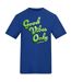 Mens Good Vibes Only T-shirt Blue AWD-1