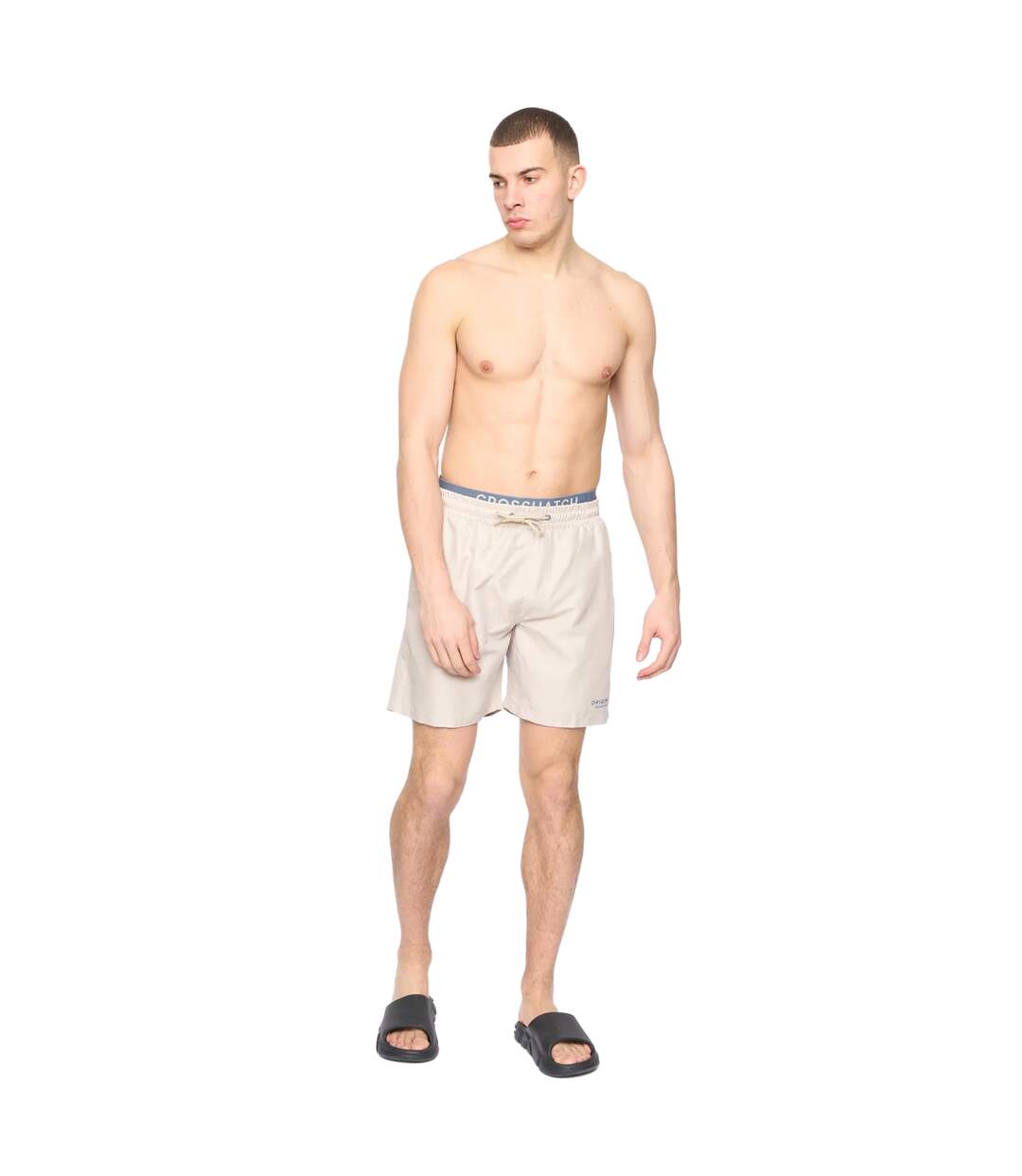 Short De Bain Rembrants Homme Gris Pâle Crosshatch-3