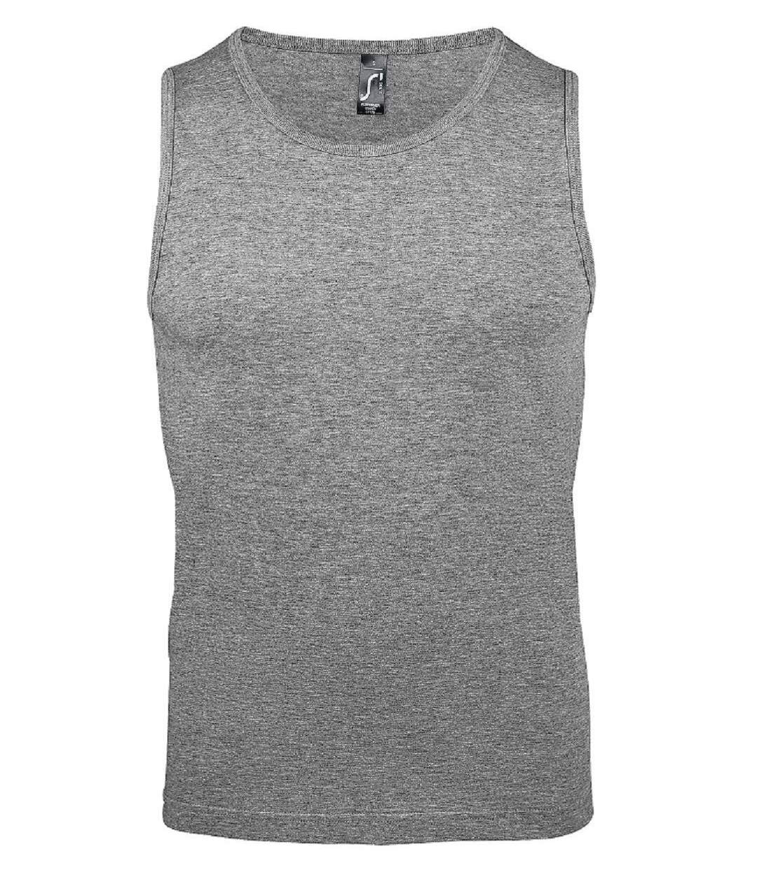 t-shirt débardeur pour homme - 11465 - gris chiné