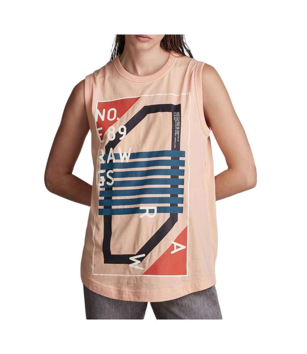 Débardeur orange femme lash graphic tank-1